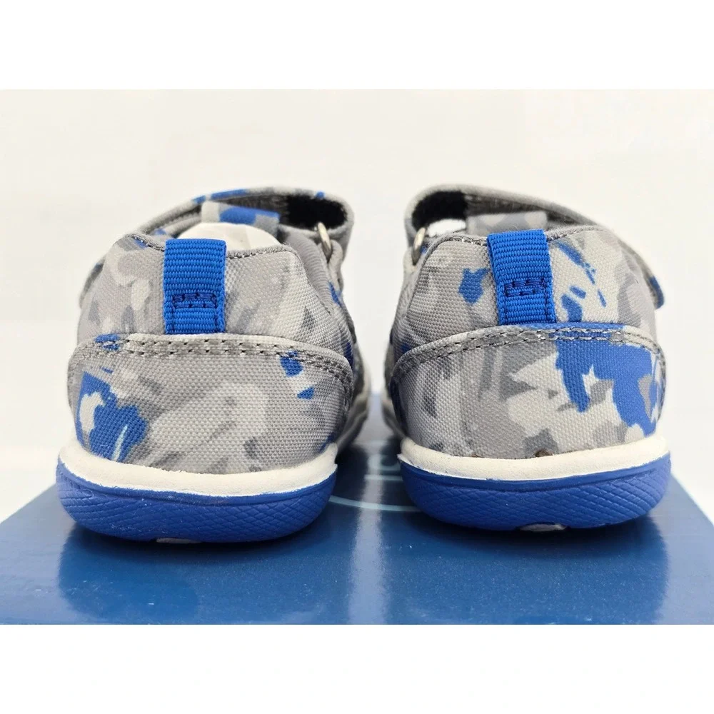 Stride Rite Hadley‎ 2.0 Boys 5.5M Grey Camo Hook Loop Sandals -NEW